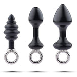 Sm Vestibular Metal Anal Plug Pull Ring Anal Plug Adult Couple Flirting Anal Plug Training Device Sex Toy