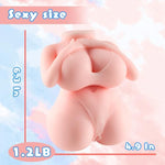 1.2Lb Mini Sex Doll Male Masturbator, Female Torso Pocket Pussy Adult Love Doll With 3D Beads Realistic Vaginal Sex Toy Men,Small Sex Stroker For Men With Big Boobs Butt Soft Vagina Textured