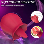Tongue Clitoral Rose Vibrator, Sex Toys Vibration Stimulator For Women | Licking Rose Adult Toy | 10 Speed Vibrating, For Couples Female Anal Clitoris Nipple Ears G Spot For Her Pleasure, Red