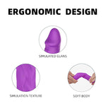 Double Headed False Penis - Couple Interactive Masturbator, Flexible Massage Stick, Experience Synchronization, Double Headed Vibration, Extra Long Dimensions, Safety Waterproof Silicone (Purple)