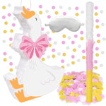 Silly Goose Birthday Decorations, One Silly Goose Pinata With Stick Blindfold Confetti For Girls Boys Anniversary Party Decorations?15.7 X 11.5 X 2.75 In?