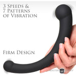10X Vibra-Crescent Dual-Ended Dildo Made With Premium Silicone For Men Women & Couples. G-Spot P-Spot Powerful Vibrating Stimulation Waterproof Ipx7 & Rechargeable. 2 Piece Set - Black
