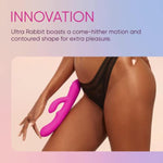 Ultra Rabbit Vibrator - G Spot Vibrator 7 Speeds & Usb Rechargeable - Discreet Pink Dildo Toys For Women - Female Personal Massager