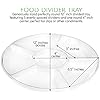 6 Sectional Round Plastic Serving Tray/Platters Clear Pack of 2