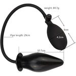 Silicone Adult Sex Toy Expand Inflatable Butt Anal Plug - Body-Safe Medical Grade Waterproof Butt Sex Toy For Male, Female And Beginners (Black Classic Style)