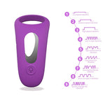 M-Angel Small Clitoral Stimulator Men'S Penis Sleeve Soft Rubber Ring Interactive Silicone Sex Products For Lovers Adult Masturbation Penis Decoration Sexual Goods Shared By Men And Women (Purple)