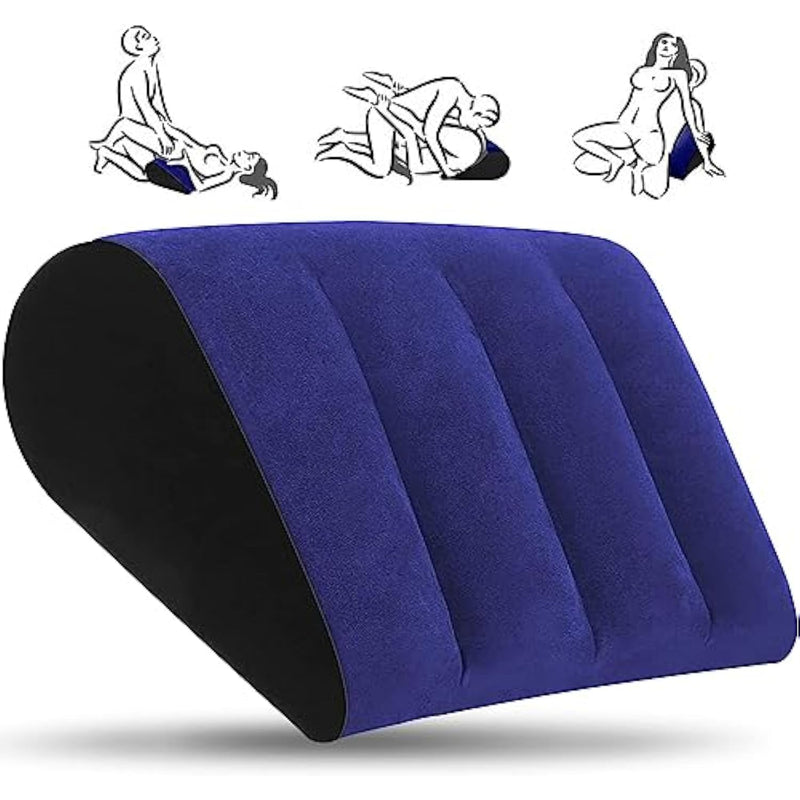 Inflatable Sex Position Pillow-Sex Pillow Ideal For Enhancing Intimacy Cushion-Lumbar Support Cushion Leg Pillow Triangle Bed Pillow Sex Toys For Women And Couples (Blue)