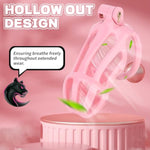 Male Chastity Cage, Lightweight Chastity Device With 5 Sizes Rings And Invisible Lock For Man Penis Exercise Bondage Gear & Accessories Adult Sex Toys (Tight Size-Pink)