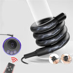 Silicone Wrapped Penis Ring With 8 Electric Shock Modes, Bendable Male Exercise Masturbation Electric Shock Sex Toy