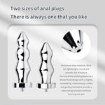 Aluminum Alloy Penis Plugs With Anal Plug Catheter Hollow Pull Beads Urethral Sounds For Male Masturbation Sex Toy (S)