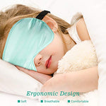 4 Pack Silk Sleep Eye Mask, Light Green, Emerald, Silver, Light Pink