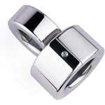 Metal Cock Ring Stainless Steel Heavy Penis Rings Chastity Device Locking Sperm Glans Ring For Enhance Male Long-Lasting Erection Ability Sex Toy. (S)