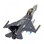 F16 Fighter Jet Model, Military Plane Building Blocks Set (521 Pieces) For Army Airplane Lovers, Kids (8+Years) And Adults