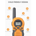 Rechargeable Walkie Talkies For Kids Walkie Talkies Long Range For Boy & Girl Age 3 To 12 Year Old Birthday Toys - 2 Pack