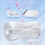 Male Masturbator Sex Toys - Adult Sex Toy Pocket Pussy, Tpe Male Masturbation Sleeve, Penis Training Sex Toy For Men, 3D Realistic Texture Spiral Tunnel Stroker, Couple Sex Toys & Game (Clear)