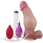 Suction Adjustable Thickness Lifelike Realistic Dildo Long Big Silicone Dildo Squirting Dildo Inflatable Dildo, Adult Anal Sex Toy Thick Dildo Girthy Anal Dildo For Women Men Couple
