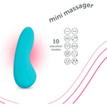 Mini Massager Vibrator, 10 Vibration Settings, Body-Safe Silicone, Fully Waterproof, And Rechargeable