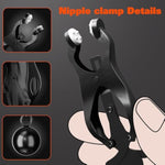 Nipple Clamps With Metal Weights Ball & Silicone Cushion Women Bdsm Restraints Adjustable Breast Clips Female Sexual Pleasure Nipple Clitoris Labia Stimulation Adults Sex Toys For Couples