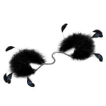 Si Za Za Zu Feather Handcuffs – Adjustable Soft Feather Cuffs With Chain For Couples – Sensual Restraint Play & Bondage – Elegant & Comfortable