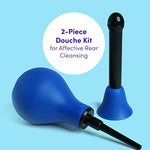 Deluxe Anal Douche Kit for Adults, 6.8 fl oz, 2 Piece, Blue