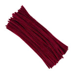 100 Pcs Red Plush Pipe Cleaners, Chenille Craft Stems for Kids DIY Projects