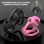 Chastity Cage Male Sex Toys Resin Chastity Devices Small Bondage Gear Accessories Cock Cage With 4 Sizes Rings Adult Toys(S)