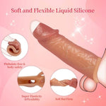 Realistic Penis Sleeve Cock Sleeve Penis Extension Sleeve Penis Sleeve Enlarger Girth Enhancer Sleeve Cock Sheath Penis Pump Adult Toys Penis Ring Male Sex Toys For Men Couples Enlarge Prolong