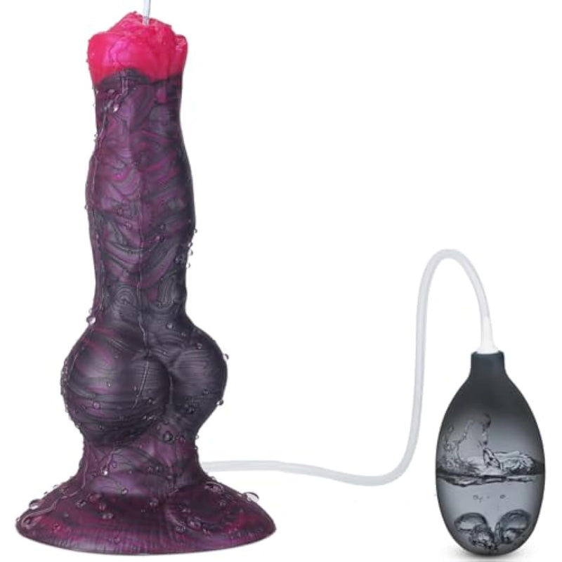 Realistic Dildo Ejaculating Penis Sex Toy, 7.67" Monster Fantasy Dildos Squirting With Powerful Suction Cups Dog Dildo Knotted Ejaculating Adult Toys For Women Men
