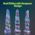 8" Fantasy Silicone G-Spot Dildo, Anal Dildo With Suction Cup, Beginner Colorful Knot Dildos For Woman Man Adult Sex Toy