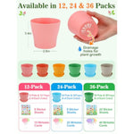 24 Pack Resin Garden Plant Pots for Kids Crafts, DIY Painting Activity Ages 4+