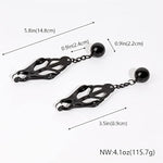 5Pcs Restraints Kit With Feather Tickler & Paddle & Flogger & Blindfold & Nipple Clamps For Adult Women Men Games Play (Black)