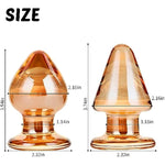 Super Big Butt Plug Trainer,Anal Plug Crystal Glass Anus Dilator For Beginner Advanced Men Women(5501)