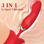 Adult Sex Toys Mouth Sucking Vibrator, 3 in 1 Finger Shaped Bullet Vibrator