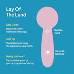 Hello Pocket Wand - Handheld Clitoral Bullet Vibrator For Women With Smooth Silicone Tip - Powerful Travel-Sized Adult Toy With 6 Vibrating Modes - Rechargeable & Shower Ready