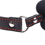 Silicone With Locking Dog Bone Ball Gag, Adjustable Bdsm Bondage Restraints Mouth Plug For Fetish Adults Sex Toy (Red)