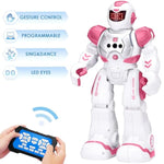 Robots Toy For Kids, Rc Gesture Sensing Toy, Interactive Walking Singing Dancing Robot Birthday Presents For Boys Girls Age 6 7 8 9 Years Old,Pink