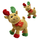 Christmas Santa Moose, Plush Belly Buddy, 8" Inch Plush Stuffed, Super Soft And Cuddly Toy, Classroom Decorations, Boys And Girls