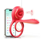 Vibrating Cock Ring Sex Toys For Couple, 3 In 1 Silicone Penis Ring Vibrator Clitoral Stimulator For Men, Women, 9 Vibrations App Controlled Vibrators Penis Sleeve Anal Nipple Pleasure