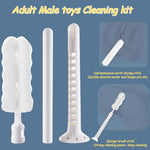 Sex Toy Cleaner Care Kit Male Masturbation Cleaning Brush, Sex Doll Cleaning Care Kit Includes 2 Reusable Absorbent Dryer Sticks & 1 Multi-Purpose Pocket Pussy Washing Sponge Brush Adult Toy Cleaner