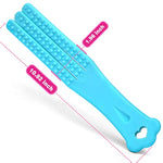 Textured Spanking Paddle For Sex Play, Rubber 3 Fingers Slapper With Bumps Flexible Flirt Toy For Sm Bondage Game Couple Adult 10.82 Inch Blue