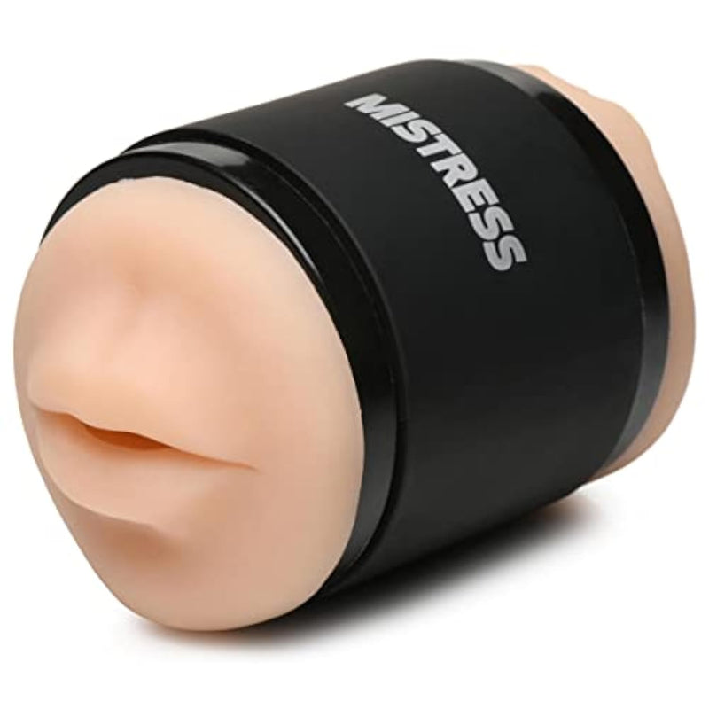 Mistress Double Shot Ass & Mouth Stroker & Male Masturbator Sexual Stimulation Device For Men And Couples. Realistic Textured Mouth & Anus Adult Toys, Easy To Clean- Light