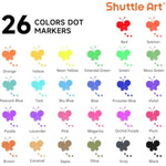 26 Color Washable Dot Markers for Kids with Activity Book, Non-Toxic Paint Daubers