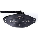 Strap-On Leather Mouth Masks Restraint Dildo Adult Sex Bondage Mouth Gags Bdsm Toys (Length: 10 Cm)