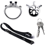 Patterned Chastity Cage Male Sex Toys With Anti-Slip Leather Belt Invisible Cylinder Design Cock Cage Breathable Devices For Men Bdsm Bondage (55Mm)