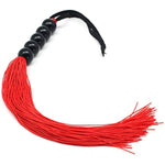 Rubber Sex Flogger Whip - Beginners Super Soft 15 Inch Flogger Whip For Sex Adult (Red)
