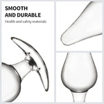 Large Butt Plug,Crystal Glass Anal Plug,Adult Sex Toy,Prostate Massage,Anal Trainer,Bum Plug Bomb Plug,Anal Expander Training Masturbation For Adult Female Men Women Gay And Couples(Clear Glass)