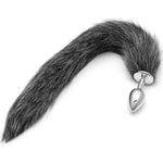Stainless Steel Fox Tail Anal Plug - Adjustable Body-Safe Beginner Butt Plug For Adults, Waterproof Comfortable Design With Removable Silicone Tail