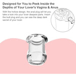 Hollow Anal Plug Vaginal Dilator Speculum, Tpe Transparent Anal Plug Anal Speculum Vaginal Stretcher Tunnel Anal Dilator Bdsm Enema Toys Sex Toys For Adult Men Women (2 Pcs Style C)