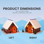 Christmas Collection - Gingerbread House Building Bricks Set, Festive Diy Building Blocks, Creative Christmas Brick Toy For Seasonal Décor | 460 Pieces