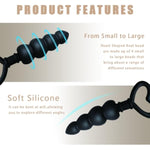 Silicone Anal Beads,Heart Shaped Anal Plug,Anal Sex Toys For Men And Women Beginners And Advanced Users,Sex Toy For Vagina,Long Butt Plug,G Spot Beads Toy (Four Beads)